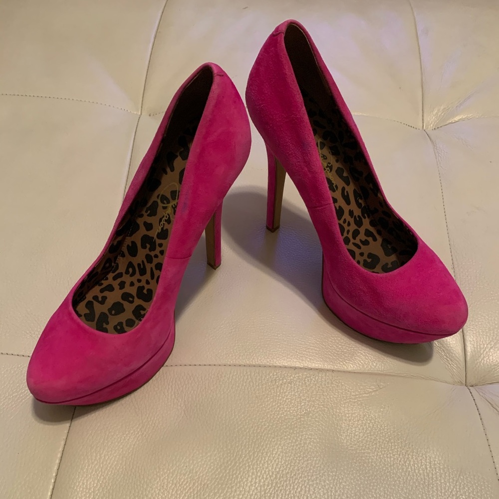 Jessica Simpson ‘Waleo’ pink platform heels. Sz 10